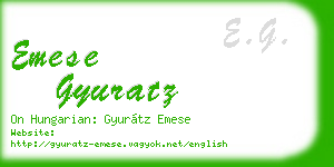 emese gyuratz business card